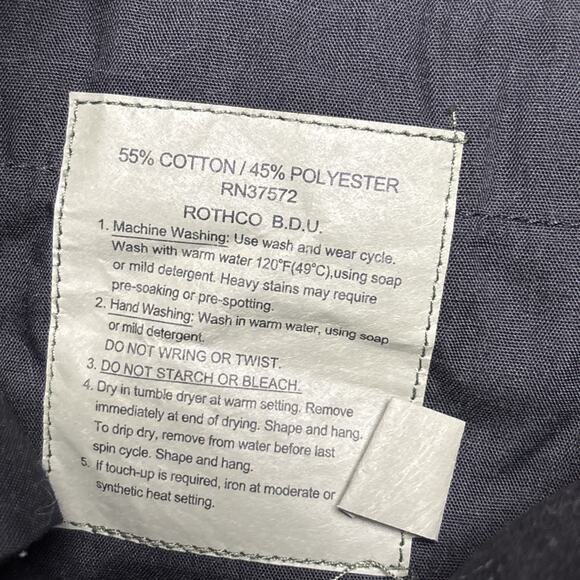 Men's Black Military BDU Pants Cargo Work Utility Bottoms Fatigue Trouser Size L - Picture 4 of 7